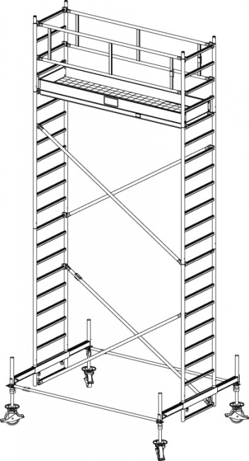 RUSZTOWANIE ALUMINIOWE JEZDNE KRAUSE (wys. rob. 10,0m)
