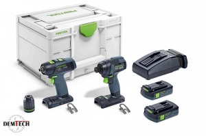 Festool  Zestaw wiertarki i zakrętarki TID 18 HPC 4,0 I-Set T18  577244