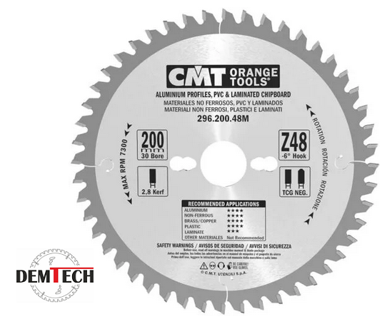 CMT Piła HW D=200 F=30 Z=48 K=2,8/2,2 296.200.48M