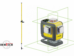 Nivel System Laser krzyżowy zielony z tyczką  CL4D-G+LP-36