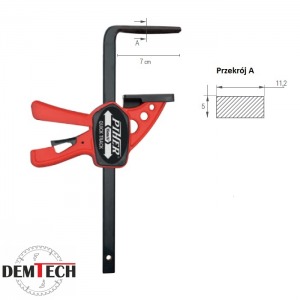 PIHER ŚCISK AUTOMATYCZNY DO SZYNY PROWADZĄCEJ 15 CM P52101