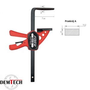 PIHER ŚCISK AUTOMATYCZNY DO SZYNY PROWADZĄCEJ 22 CM P52103