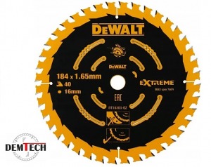 DEWALT Piła tarczowa 184x40z x16 z widią EXTREME  DT10303