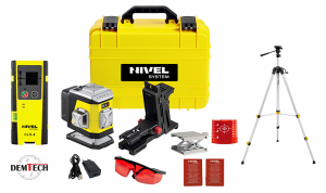 Nivel System Laser krzyżowy czerwony ze statywem i czujnikiem CL2R+SJJM1EX+CLS-4