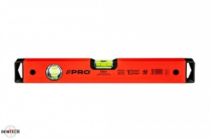 POZIOMNICA PRO600 MALOWANA CZERWONA 40 CM  aluminiowa 3-01-01-A1-040