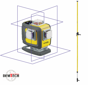 Nivel System Laser krzyżowy CL4D-P z tyczką CL4D-P+LP36