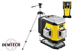 Nivel System Laser krzyżowy czerwony ze statywem i czujnikiem CL3R+SJJM1EX+CLS-5