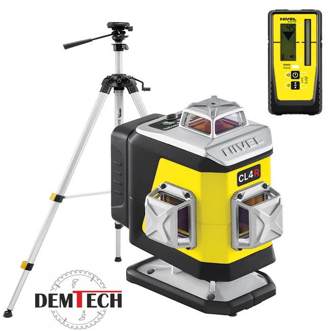 Nivel System Laser krzyżowy czerwony ze statywem i czujnikiem cyfrowym  CL4R+SJJM1EX+RD800