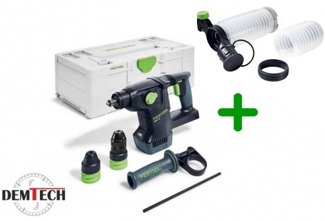 Festool Akumulatorowa młotowiertarka z funkcją kucia KHC 18 EB-Basic 577447 + przyrząd do odsysania GRATIS!!!