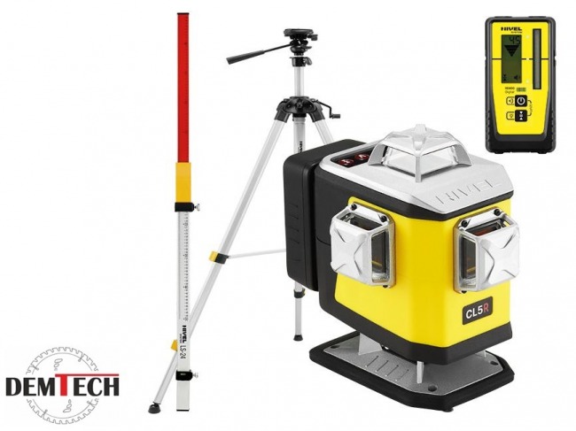 NIVEL SYSTEM LASER KRZYŻOWY ZE SPADKAMI CL5R ZE STATYWEM I CZUJNIKIEM I ŁATĄ CL5R+SJJM1EX+RD800+LS24