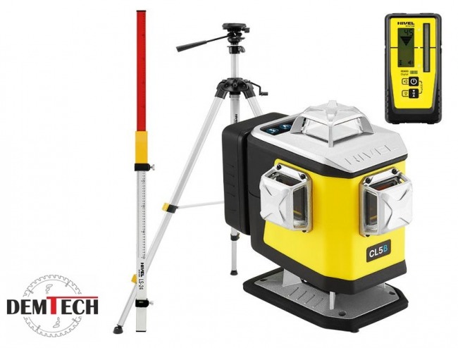NIVEL SYSTEM LASER KRZYŻOWY ZE SPADKAMI CL5B ZE STATYWEM I CZUJNIKIEM I ŁATĄ CL5B+SJJM1EX+RD800+LS24