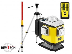 NIVEL SYSTEM LASER KRZYŻOWY ZE SPADKAMI CL5B ZE STATYWEM I CZUJNIKIEM I ŁATĄ CL5B+SJJM1EX+RD800+LS24