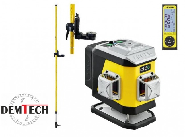 Nivel System promocja zestaw laser krzyżowy CL3G + tyczka rozporowa LP-36 + dalmierz HDM-LittleFriend