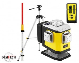 NIVEL SYSTEM LASER KRZYŻOWY ZE SPADKAMI CL5V ZE STATYWEM I CZUJNIKIEM I ŁATĄ CL5V+SJJM1EX+RD800+LS24
