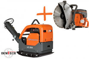 HUSQVARNA Zagęszczarka dwukierunkowa LG 504 700 mm ( DIESEL ) + K770 PRZECINARKA  967855507+967682101