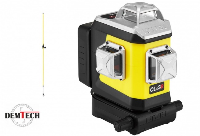 Nivel System Laser krzyżowy czerwony CLx3R set LP36 (TYCZKA)