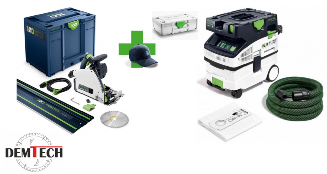 Festool zestaw elektronarzędzi - zagłębiarka TS 60 z szyną i odkurzacz CTL MIDI 578221+574832+ GRATIS!!!