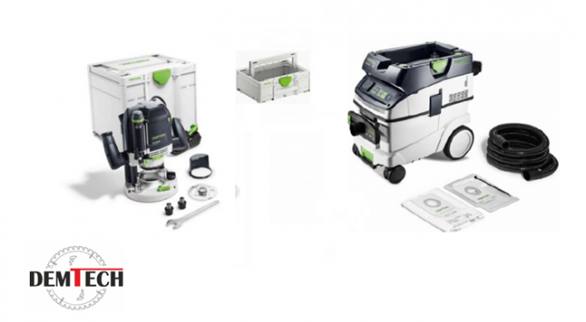 Festool zestaw elektronarzędzi frezarka górnowrzecionowa OF 2200+box z frezami+odkurzacz CTL 36 EI AC + GRATIS !!! 576215+498979+577887