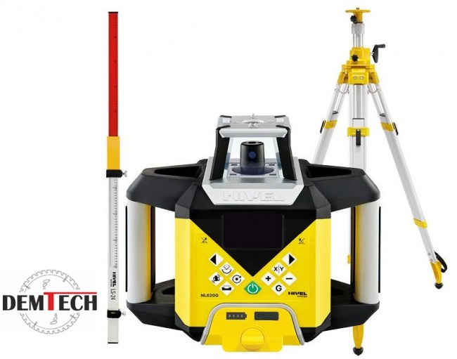 Nivel System NL620G DIGITAL- niwelator laserowy. Zestaw ze statywem SJJ32 i łatą laserową LS-24