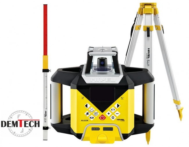 Nivel System NL620R DIGITAL- niwelator laserowy. Zestaw ze statywem SJJ1 i łatą laserową LS-24