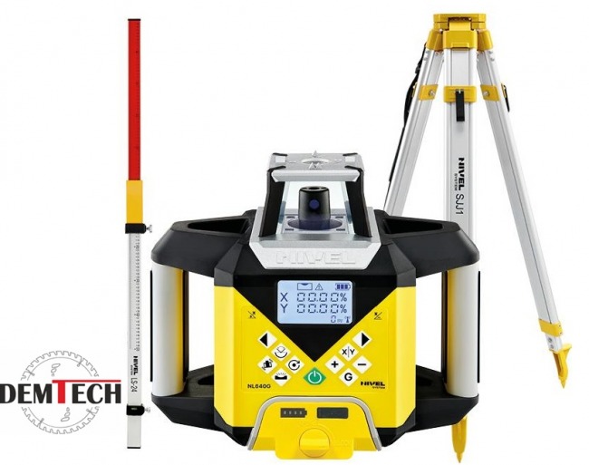 Nivel System NL640G DIGITAL- niwelator laserowy. Zestaw ze statywem SJJ1 i łatą laserową LS-24