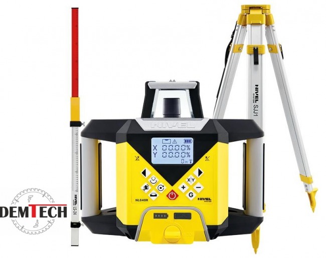 Nivel System NL640R DIGITAL- niwelator laserowy. Zestaw ze statywem SJJ1 i łatą laserową LS-24