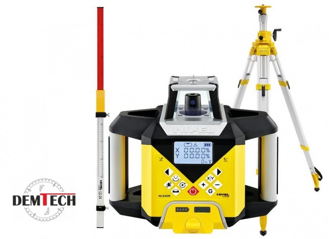 Nivel System NL640R DIGITAL- niwelator laserowy. Zestaw ze statywem SJJ32 i łatą laserową LS-24
