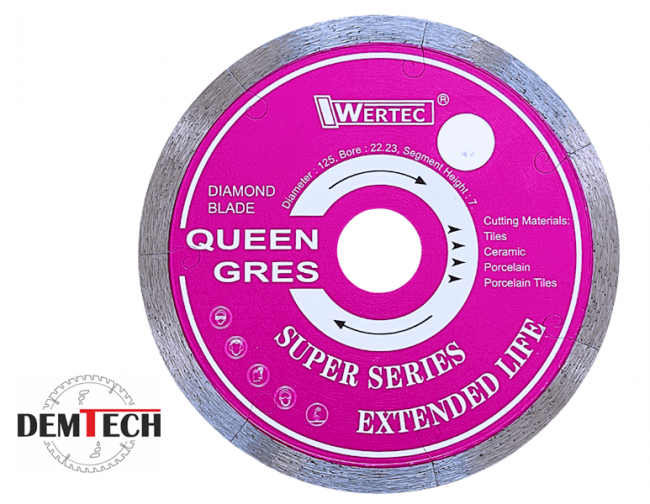 WERTEC Tarcza diamentowa 125mm do gresu QUEEN GRES QG125