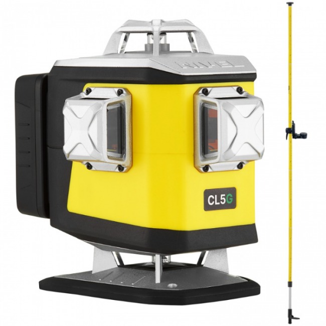 Nivel System Laser krzyżowy ze spadkami CL 5G z tyczką CL5G+LP-36