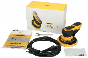 Szlifierka oscylacyjna Mirka® DEROS II 650 150 mm MID6504044 + komplet papierów 100szt