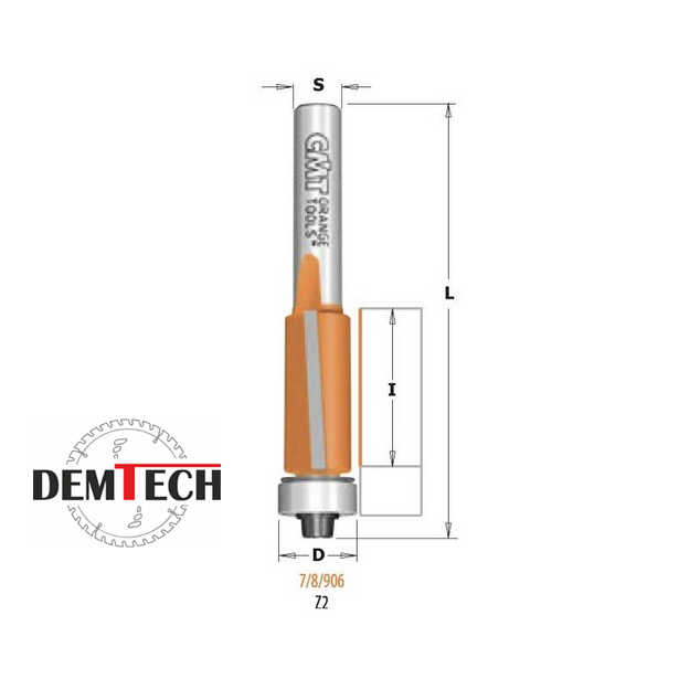 CMT Frez HM I=12,7 D=12,7 S=8 + dolne łożysko 906.128.11