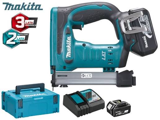 MAKITA DST221RFJ zszywacz akumulatorowy 10-22mm 18V LXT + 2x aku 3.0 Ah / ładowarka DC18RC / walizka MAKPAC