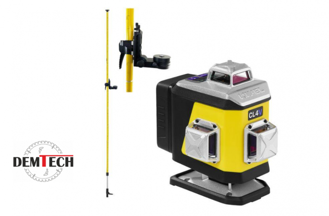 Nivel System laser krzyżowy CL4G LCD z tyczką CL4G LCD+LP-36
