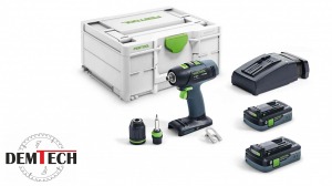Festool Akumulatorowa wiertarko-wkrętarka T 18+3 HPC 4,0 I-Plus  576446